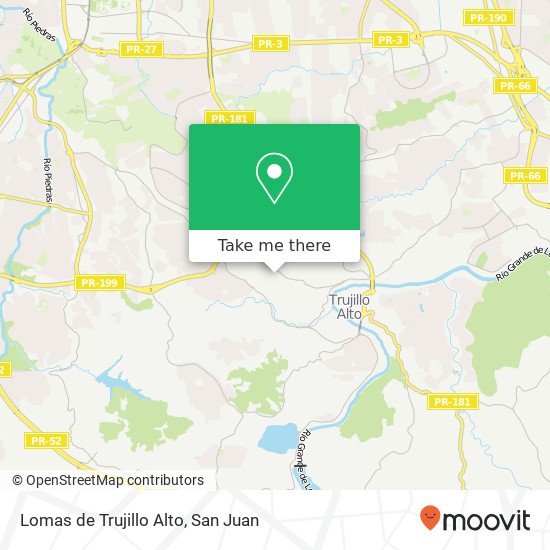 Lomas de Trujillo Alto map