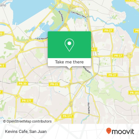 Mapa de Kevins Cafe