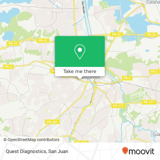 Quest Diagnostics map