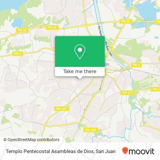 Mapa de Templo Pentecostal Asambleas de Dios