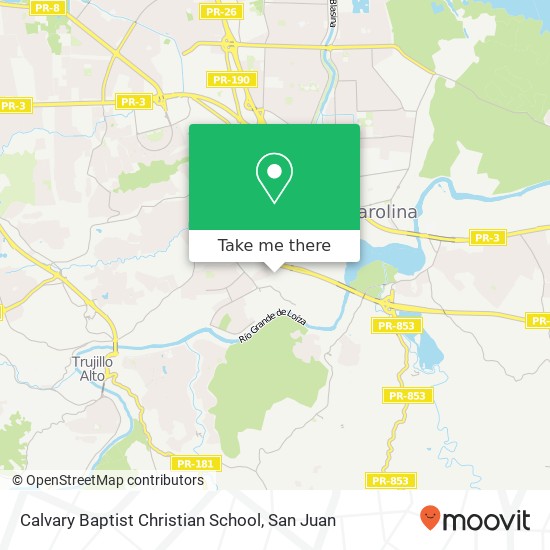 Calvary Baptist Christian School map