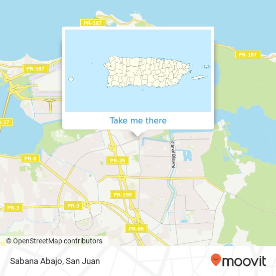 Sabana Abajo map