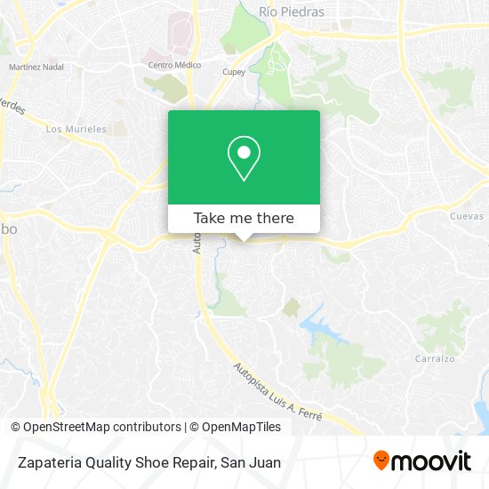 How to get to Zapateria Quality Shoe Repair in Cupey by Bus or Train?