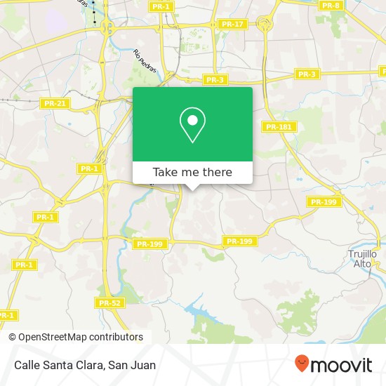 Calle Santa Clara map