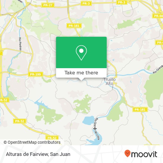 Alturas de Fairview map
