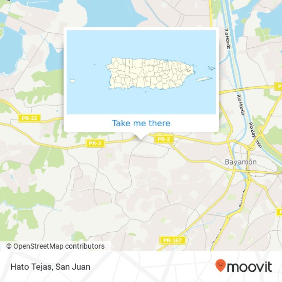 Hato Tejas map