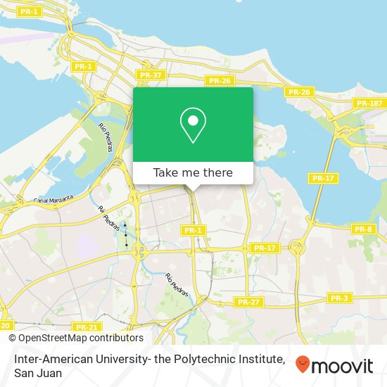 Inter-American University- the Polytechnic Institute map