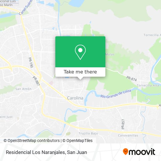 Mapa de Residencial Los Naranjales