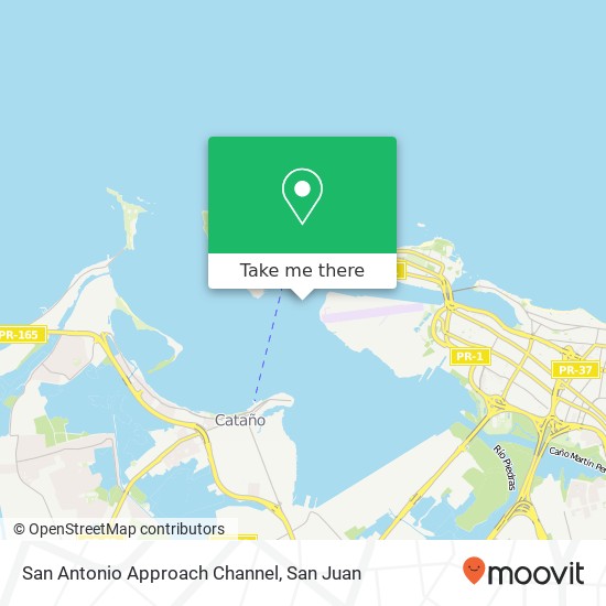 San Antonio Approach Channel map