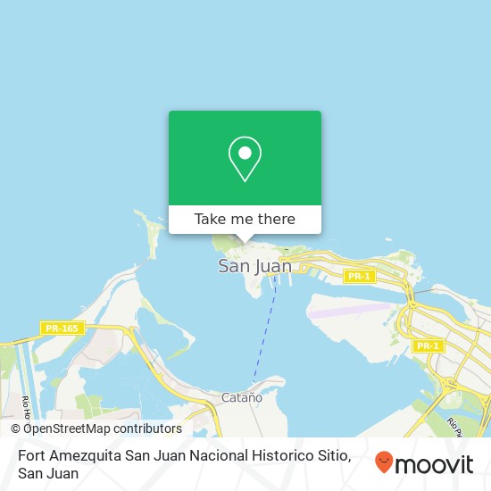 Fort Amezquita San Juan Nacional Historico Sitio map