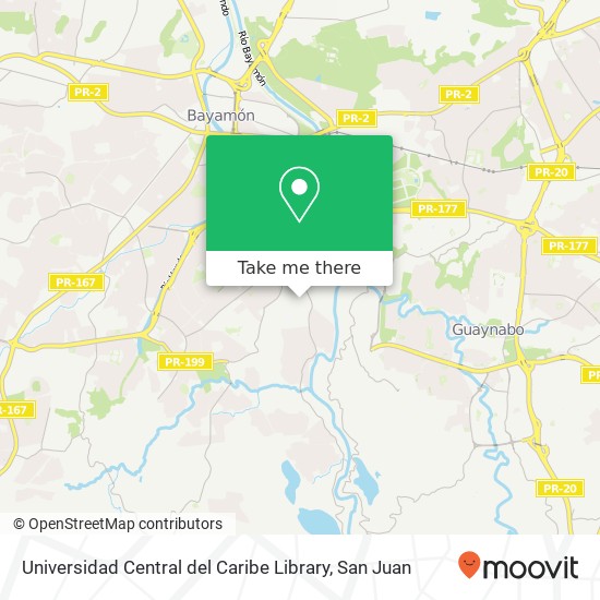 Universidad Central del Caribe Library map