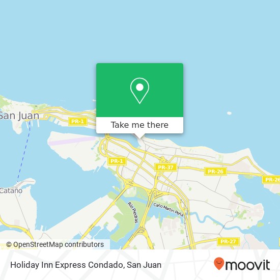 Holiday Inn Express Condado map