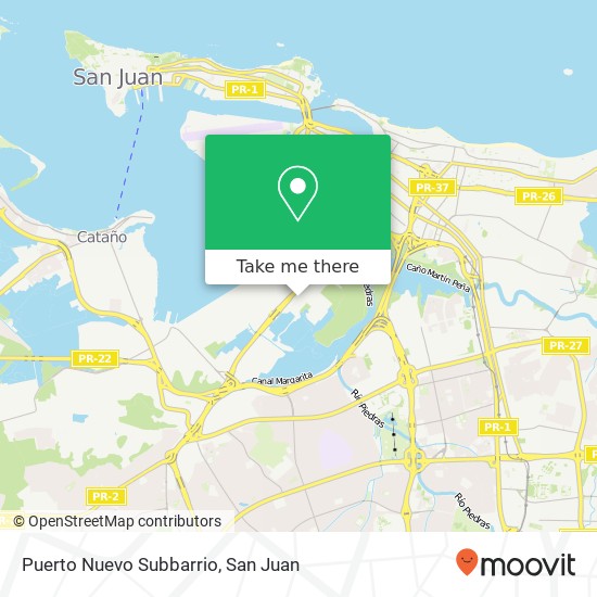 Puerto Nuevo Subbarrio map