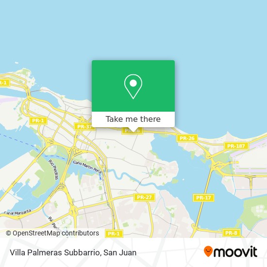 Villa Palmeras Subbarrio map