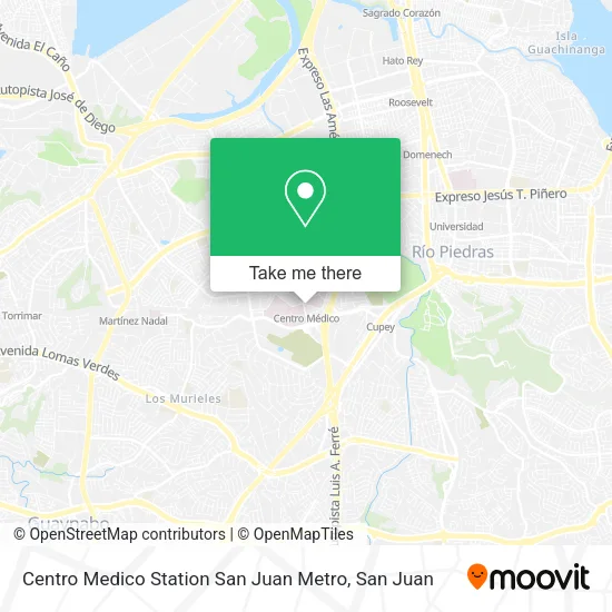 Centro Medico Station San Juan Metro map