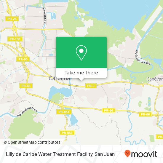 Lilly de Caribe Water Treatment Facility map