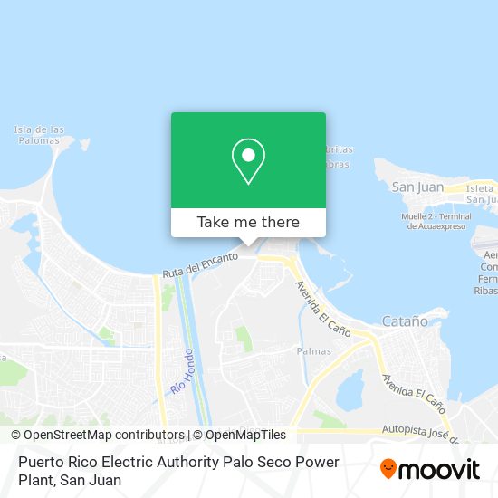 Mapa de Puerto Rico Electric Authority Palo Seco Power Plant