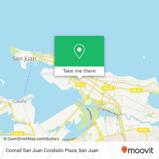 Conrad San Juan Condado Plaza map