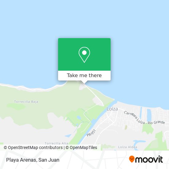 Playa Arenas map