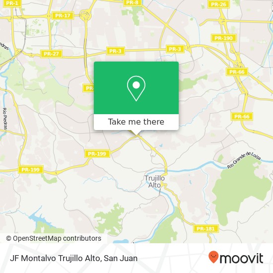 JF Montalvo Trujillo Alto map