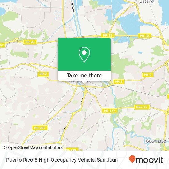 Puerto Rico 5 High Occupancy Vehicle map