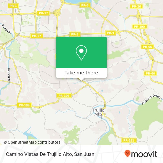 Mapa de Camino Vistas De Trujillo Alto
