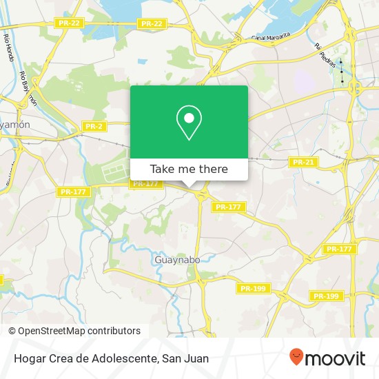 Hogar Crea de Adolescente map