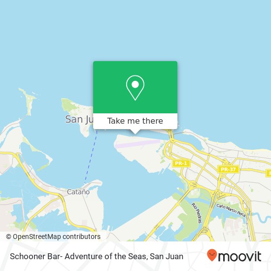 Schooner Bar- Adventure of the Seas map