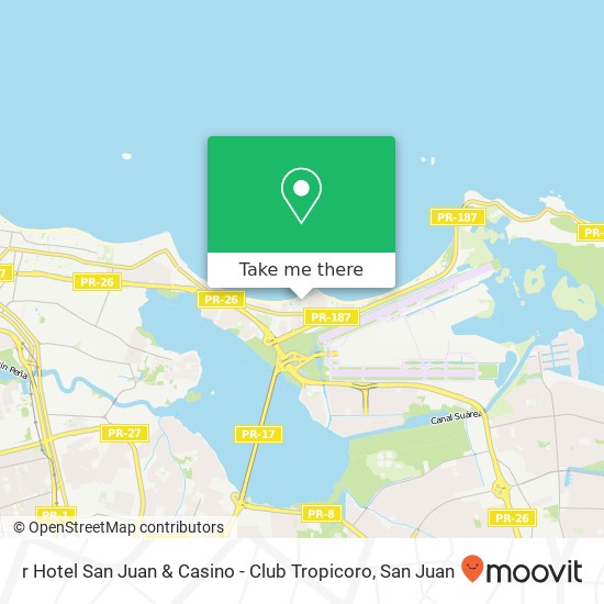 r Hotel San Juan & Casino - Club Tropicoro map