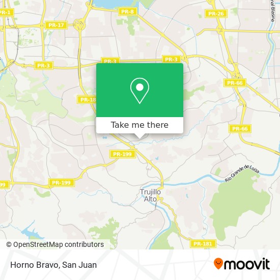 Horno Bravo map