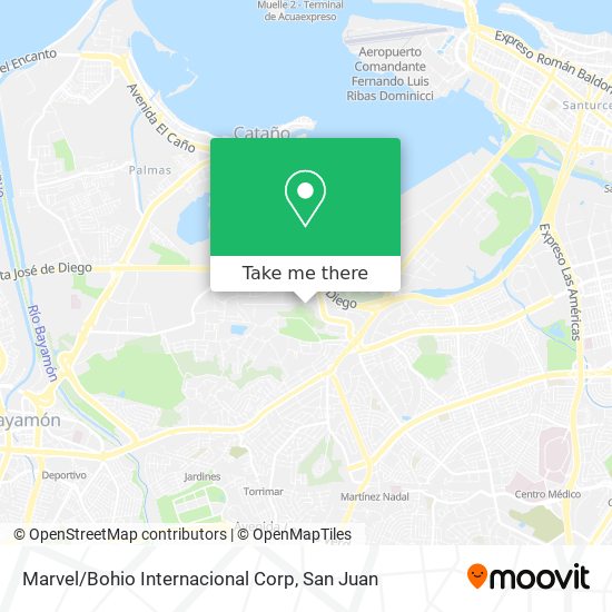 Marvel / Bohio Internacional Corp map