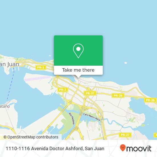 Mapa de 1110-1116 Avenida Doctor Ashford