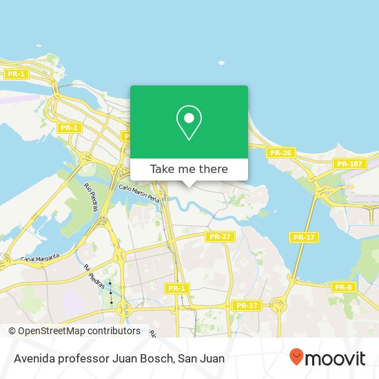 Avenida professor Juan Bosch map