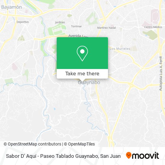 Sabor D' Aquí - Paseo Tablado Guaynabo map