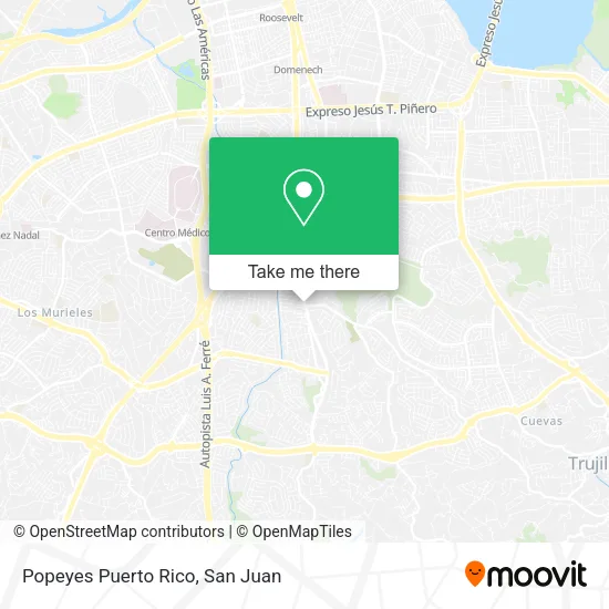 Popeyes Puerto Rico map