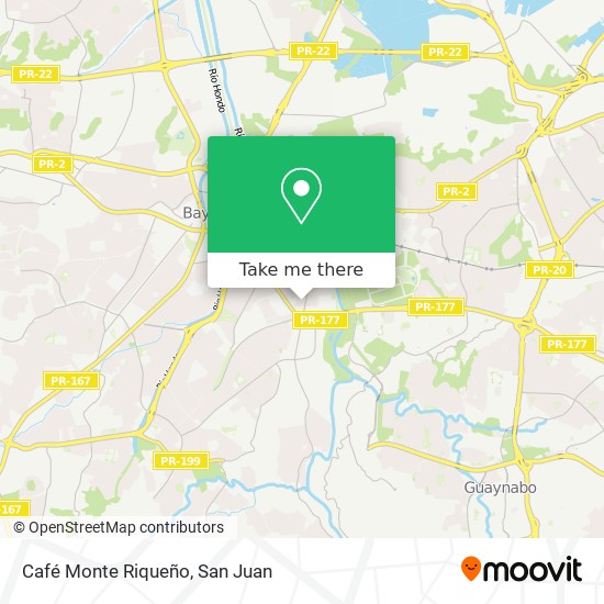 Café Monte Riqueño map