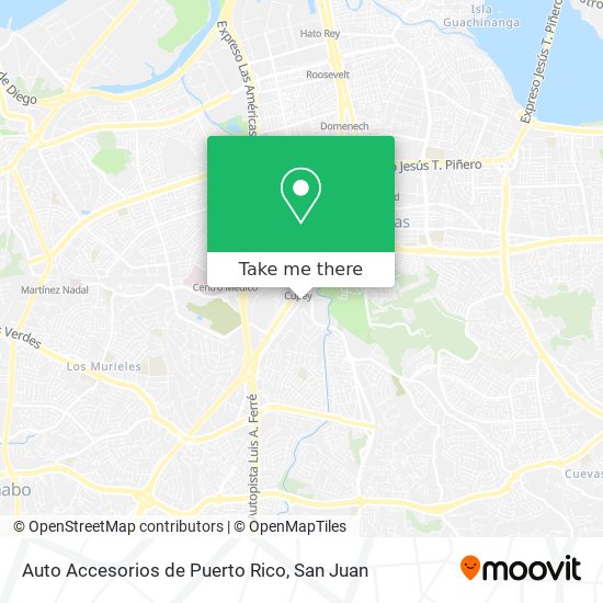Auto Accesorios de Puerto Rico map