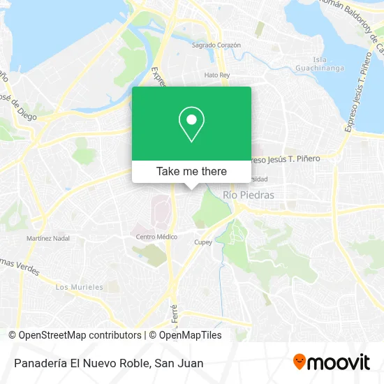 Mapa de Panadería El Nuevo Roble