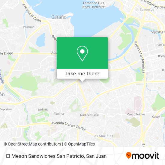 Mapa de El Meson Sandwiches San Patricio