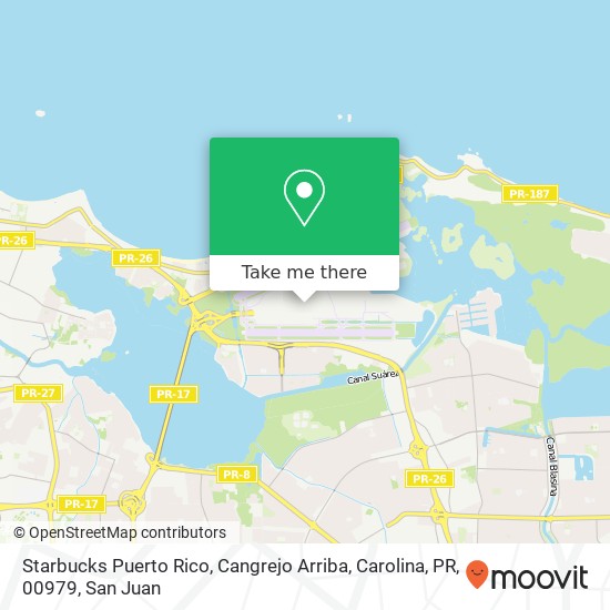 Mapa de Starbucks Puerto Rico, Cangrejo Arriba, Carolina, PR, 00979