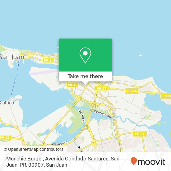 Munchie Burger, Avenida Condado Santurce, San Juan, PR, 00907 map