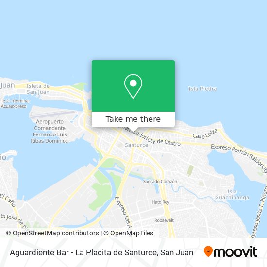 Mapa de Aguardiente Bar - La Placita de Santurce