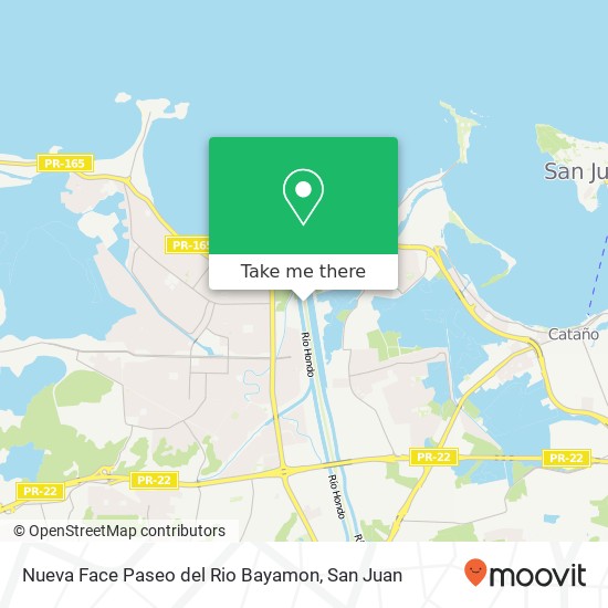 Nueva Face Paseo del Rio Bayamon map