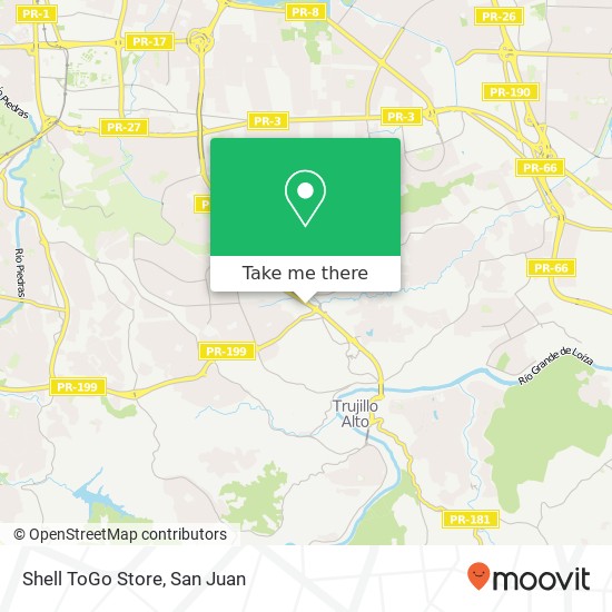 Mapa de Shell ToGo Store