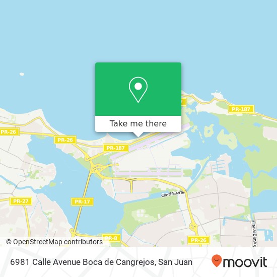 6981 Calle Avenue Boca de Cangrejos map