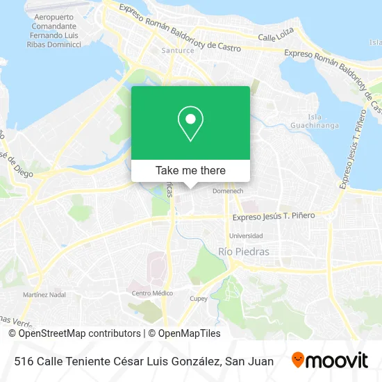 Mapa de 516 Calle Teniente César Luis González