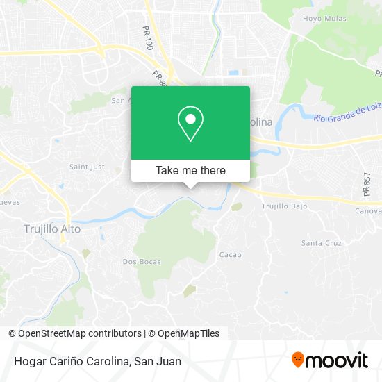 Hogar Cariño Carolina map