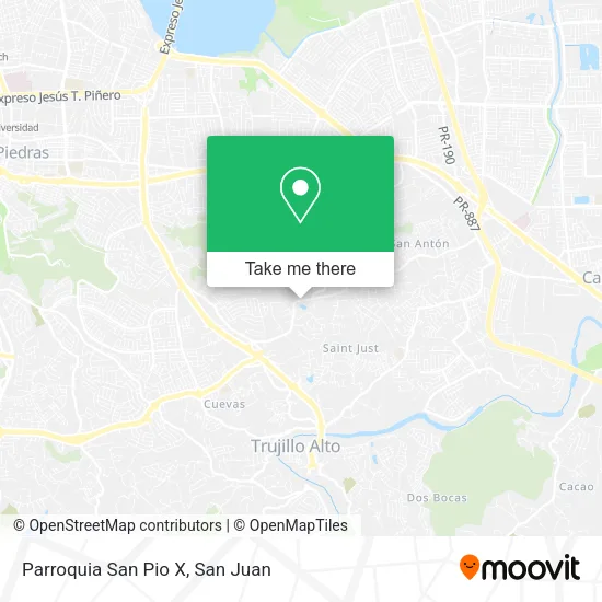 Mapa de Parroquia San Pio X