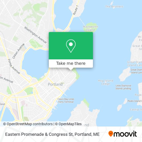 Eastern Promenade & Congress St map