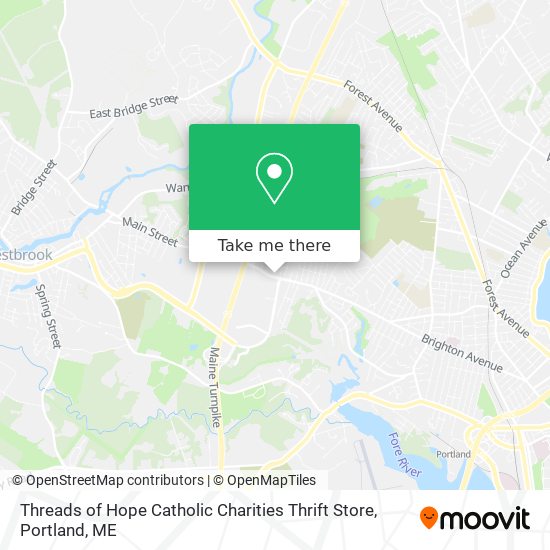 Threads of Hope Catholic Charities Thrift Store map
